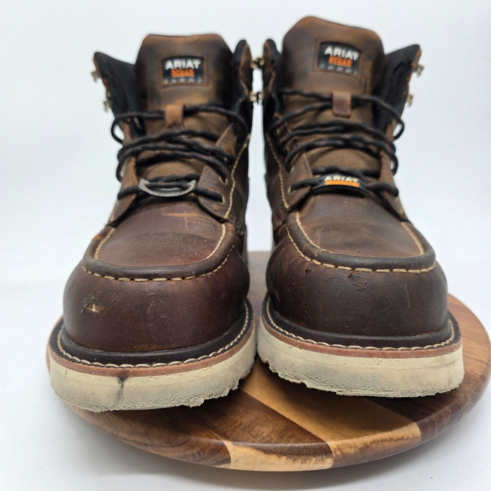 Ariat Rebar Wedge Composite Toe Waterproof Work Boots Mens 9.5 EE Brown 10046876 - Picture 4 of 12